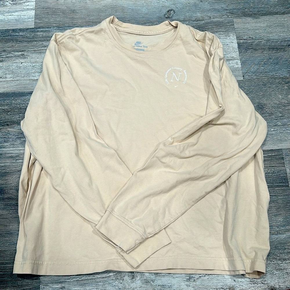 Tan NIKE long sleeve shirt